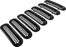 Front Grill Mesh Inserts for Jeep Wrangler 2007-2018
