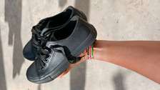 Black leather converse