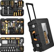DEKOPRO 258 Piece Tool Kit with Rolling Tool Box