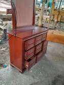 Solid Wood Chest of Drawers 5 Spacious Dark Brown