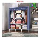 Portable wooden wardrobe three column