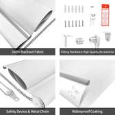 Premium Dark Grey Blackout Roller Blind Manual Pull