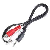 3.5mm Stereo Male Audio Jack to 2-RCA AV Male Cable