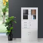 2-Door Metallic Office Filing Cabinet with a built-in safe