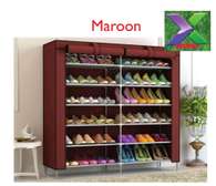Metallic Portable shoerack with Canvas Cover*