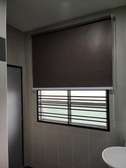 Premium Dark Brown Blackout Roller Blind Easy Pull