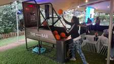Electric basketball hoop