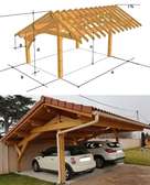 Wooden roofed extended  shade / gazebo supply & construction