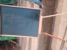 Wooden chalkboard and whiteboard