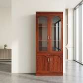 2-Door Mahogany Storage Cabinet