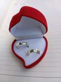 Coated wedding rings.
