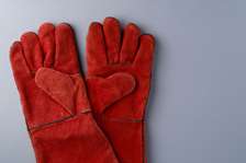 Durable Red Rubber Gloves Heavy-Duty Safety Work