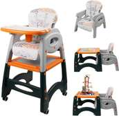 Convertible High Chair to Toddler Desk with Wheels