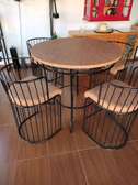 Padded steel dinning chairs