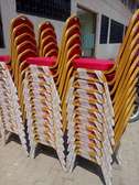 Stackable Banquet Chairs Gold Metal Frame