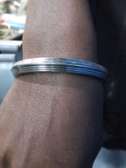Stainless steel bangle.