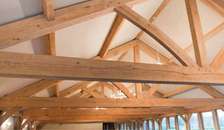 Oak structural beams long 7 , 8 and 9 feet maximum length..