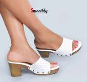 Open chunky heels