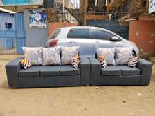Modern Gray Sofa Set 3-Seater & 2-Seater with Cushions