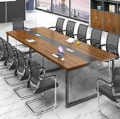 Metal Frame Wood Top 2.4m Boardroom Table