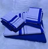 premium white striped cotton bedsheetsr l