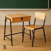School desk and chair ( school lockers.