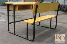 2 seater modern school desk with a bench