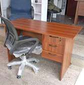 ModernOffice table home desk with a mesh chair