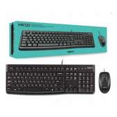 Logitech MK120 Keyboard Mouse Combo Wired Black