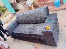 Grey 3-Seater Sofa with Built-in Cup Holders
