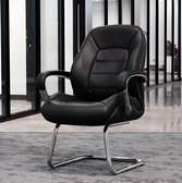 Office Chairs : Ergonomic Leather Guests Waiting Seat