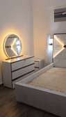 Bed 5by6 plus two side drawers and dresser
