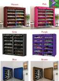 PORTABLE SHOE RACK WITH CANVAS COVER