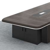 Grey 3-Meter Wooden Boardroom Table