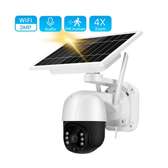 Solar powered 4G simcard PTZ smart cctv camera