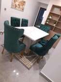 6 seater dining set with marble top
