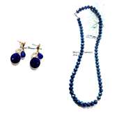 Womens Blue Crystal Jewelry set