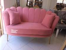 Latest pink velvet love seat/Two seater sofa set