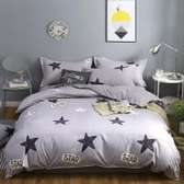 grey starred cotton duvet cover