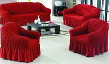plum jacquard stretchable 7 sitter sofa covers