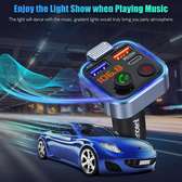 Car Bluetooth-compatible  FM Transmitter One Key Bass Mp3