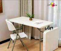 Foldable chair and table set