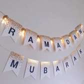Ramadan Mubarak paper banner