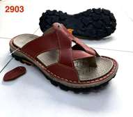 Pure leather open shoes