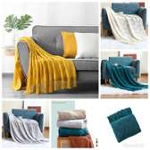 soft knitted throw balnkets with tassel