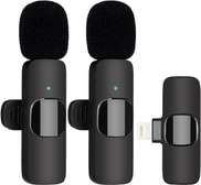 Camera Wireless Lapel Lavalier Microphone black