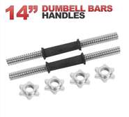 Dumbbell bars with spin locks