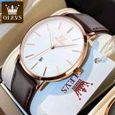 Olevs 5869 Quartz leather with date