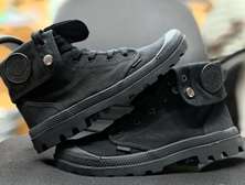 Black PALLADIUM High Quality Lace Up Men Ankle Boot