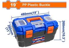 WADFOW 19" Plastic Tool Box - WTB1319